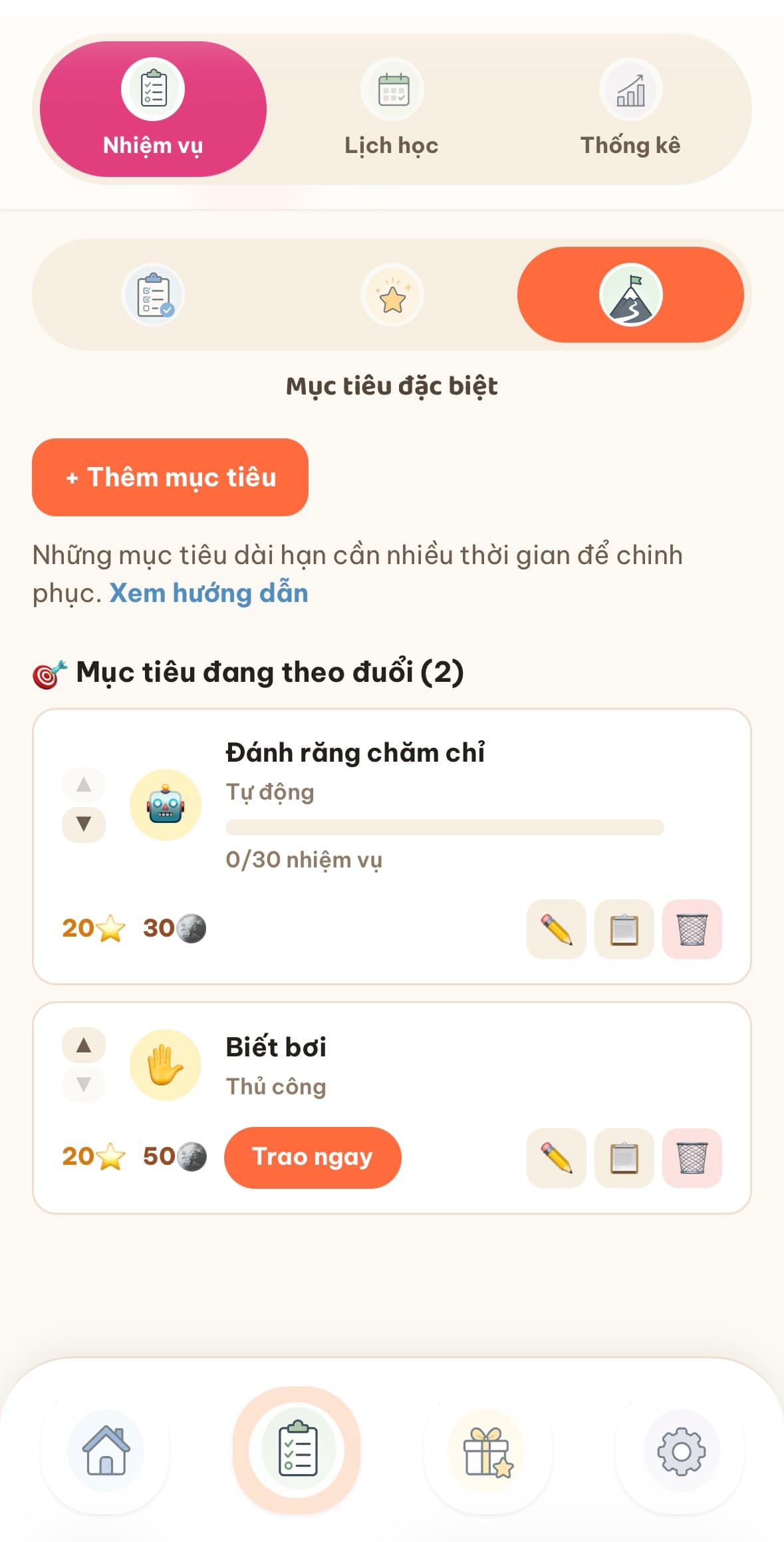 Danh sách mục tiêu đặc biệt